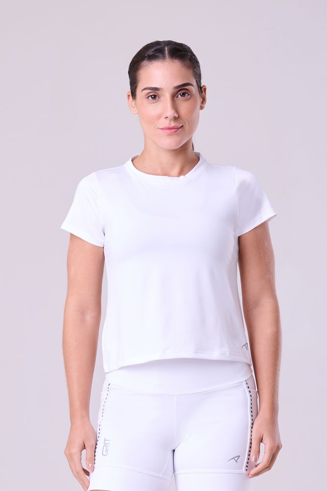 CAMISETA CROPPED KEEP COOL CUT - BRANCO - PP